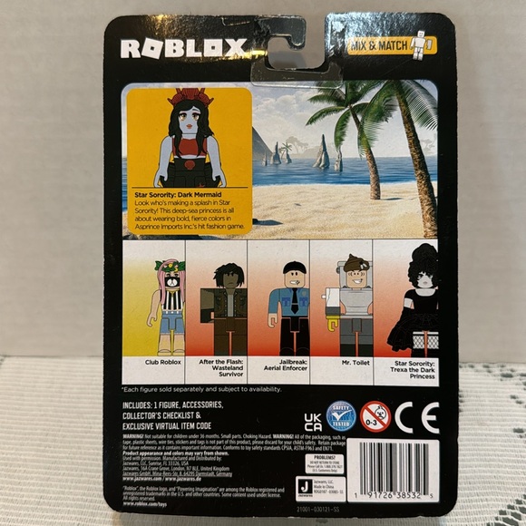 Roblox Star Sorority Dark Mermaid Figure With Evil Narwhal Code - Picture 2 of 2